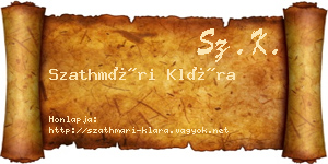 Szathmári Klára névjegykártya